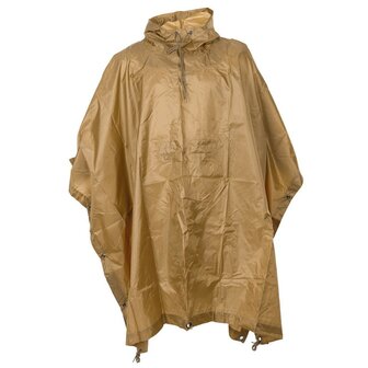 MFH Poncho, Rip Stop, coyote tan, 144 x 223 cm