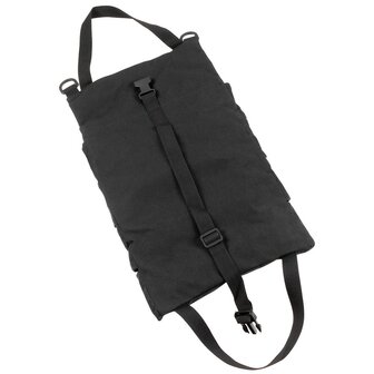Sac utilitaire MFH Bushcraft enroulable, 5 compartiments, noir