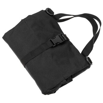 Sac utilitaire MFH Bushcraft enroulable, 5 compartiments, noir