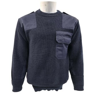 Duitse Bundeswehr commando trui Wol met ronde hals, blauw