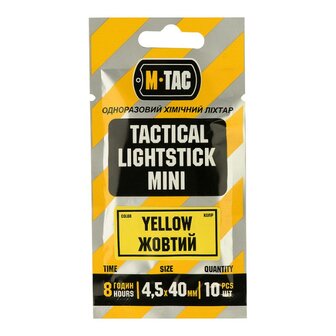 M-Tac Breaklight chemlight Mini 4cm, set 10 stuks, geel 6-8h