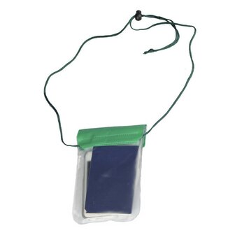 M-Tac pochette &eacute;tanche pour documents/t&eacute;l&eacute;phone portable 16 x 12 cm, transparente, avec lani&egrave;re