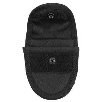 MFH &eacute;tui &agrave; menottes en nylon noir avec boucle de ceinture velcro