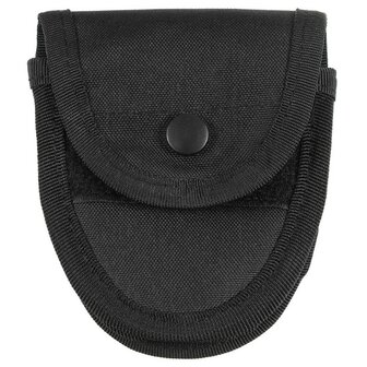 MFH &eacute;tui &agrave; menottes en nylon noir avec boucle de ceinture velcro