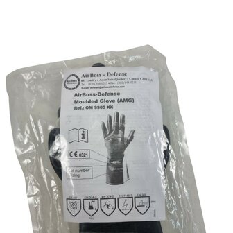 Airboss gants de protection chimique NBC OM 9905 avec sous-gants Coolmax