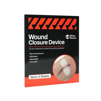 Rhino Rescue Zip Stitch wondsluitstrips zonder hechtdraad zelfklevend, Set 6 stuks