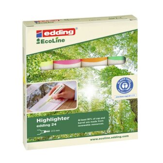 Edding Ecoline 24 Surligneur set marqueurs 2,5 mm 4 couleurs