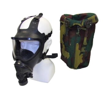 Belgian BEM-4GP Full Face mask / Gas mask with bag, jigsaw camo