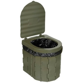 Fox outdoor toilettes de camping pliantes avec sac de transport, vert olive