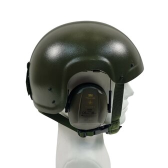 Casque de protection de l'arm&eacute;e britannique avec protection auditive Peltor, vert olive