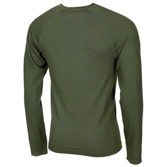 Fox outdoor maillot de corps thermique Merino 50, manches longues, vert olive 