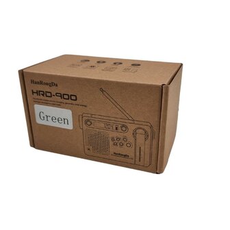 Hanrongda HRD-900 multiband world radio / emergency radio AM/FM/SW, wind-up, Foliage green
