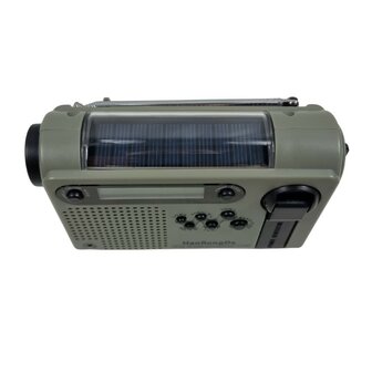 Hanrongda HRD-900 multiband world radio / emergency radio AM/FM/SW, wind-up, Foliage green