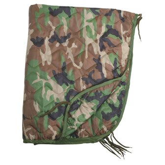 Mil-Tec Poncho Liner (Woobie / Steppdecke), woodland camo, 210 x 150 cm