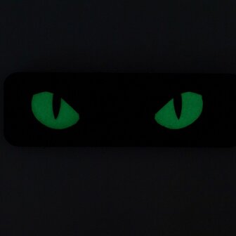 M-Tac velcro patch Cat Eyes Vert ranger, 25 x 80 mm, GID Fluorescent r&eacute;fl&eacute;chissant