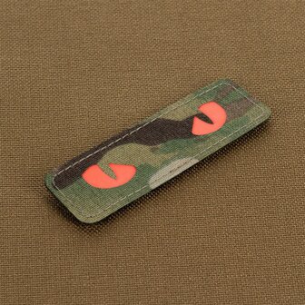 M-Tac velcro patch Cat Eyes, 25 x 80 mm, Multicam/Rouge