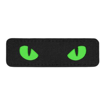 M-Tac velcro patch Cat Eyes, 25 x 80 mm, Noir/Vert
