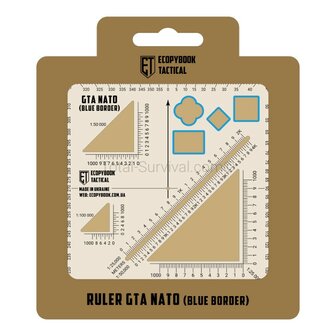 Ecopybook R&egrave;gle tactique GTA NATO, bordure bleue