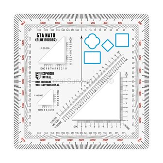 Ecopybook R&egrave;gle tactique GTA NATO, bordure bleue