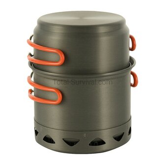 M-Tac ensemble de cuisson pour br&ucirc;leur, 2 pi&egrave;ces, casserole/po&ecirc;le, aluminium anodis&eacute;