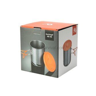 AB casserole AB-X6 avec poign&eacute;e et couvercle pliables