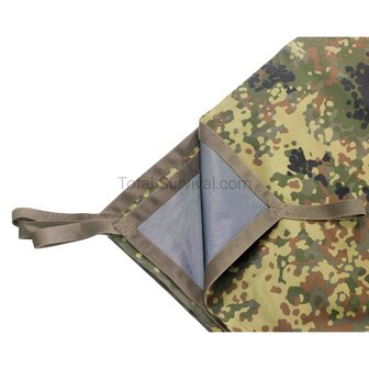 AB B&acirc;che Bundeswehr / Basha (IRR), TPU 3 couches, Flecktarn, boucles de fixation, 155 x 275 cm