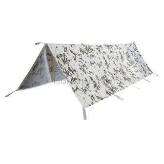 AB B&acirc;che Bundeswehr / Basha (IRR), TPU 3 couches, M05 snow camo, boucles de fixation, 155 x 275 cm