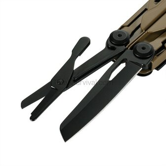 M-Tac Yukon Multitool Typ 13, Edelstahl, Braun/Schwarz