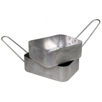 Kit de mess de l'arm&eacute;e britannique, Mestin de 2 pi&egrave;ces en aluminium