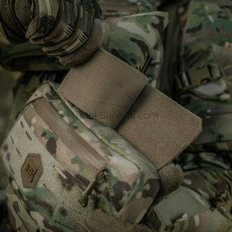 M-Tac Unterbauchschutz f&uuml;r ballistische Eins&auml;tze mit Molle Tasche, Multicam