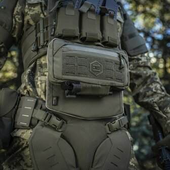 M-Tac Unterbauchschutz f&uuml;r ballistische Eins&auml;tze mit Molle Tasche, Ranger gr&uuml;n