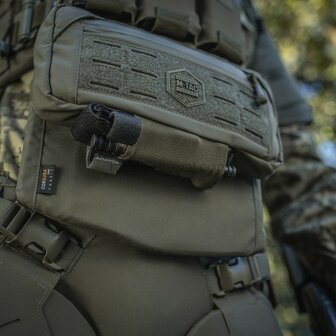 M-Tac Unterbauchschutz f&uuml;r ballistische Eins&auml;tze mit Molle Tasche, Ranger gr&uuml;n