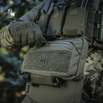 M-Tac Unterbauchschutz f&uuml;r ballistische Eins&auml;tze mit Molle Tasche, Ranger gr&uuml;n