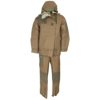 Franse leger chemical protective NBC pak, 2-delig, bruin