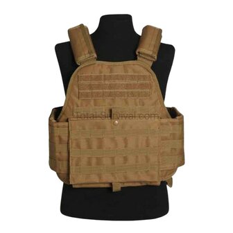 Mil-tec Gilet porte-plaques Molle, coyote tan