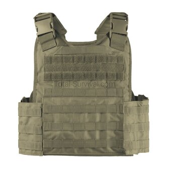 Mil-tec Gilet porte-plaques Molle, vert olive