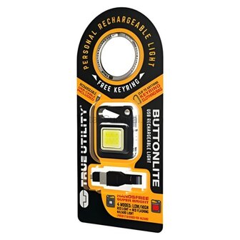 True Utility lampe LED de poche porte-cl&eacute;s ButtonLite Clam