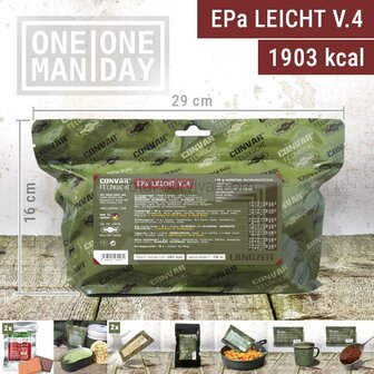 Convar Field Kitchen EPA light V.4 MRE Meal Ready-to-Eat 24-Stunden Tagesration
