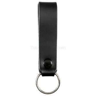 Porte-cl&eacute;s de la police britannique pour ceinture 10 cm, en cuir noir
