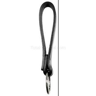 Porte-cl&eacute;s de la police britannique pour ceinture 10 cm, en cuir noir