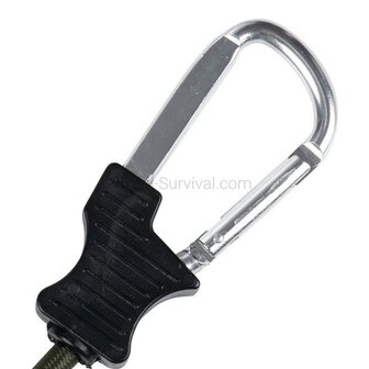 Fosco corde &eacute;lastique 60 cm avec mousquetons, 2 pi&egrave;ces, vert olive