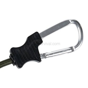 Fosco corde &eacute;lastique 90 cm avec mousquetons, 2 pi&egrave;ces, noir