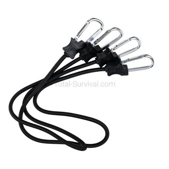 Fosco corde &eacute;lastique 90 cm avec mousquetons, 2 pi&egrave;ces, vert olive