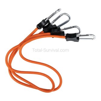 Fosco corde &eacute;lastique 90 cm avec mousquetons, 2 pi&egrave;ces, orange