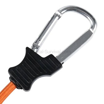 Fosco corde &eacute;lastique 90 cm avec mousquetons, 2 pi&egrave;ces, orange