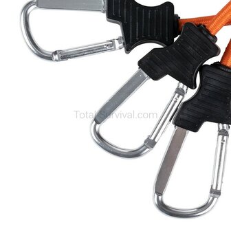 Fosco corde &eacute;lastique 90 cm avec mousquetons, 2 pi&egrave;ces, orange