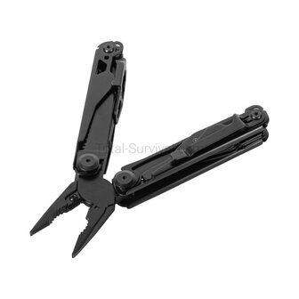M-Tac Fortitude Multitool Typ 9, Edelstahl, Schwarz