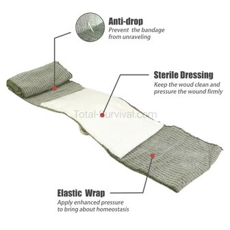 Rhino Rescue 4" israelischer Traumaverband / Druckverband mit Druckapplikator