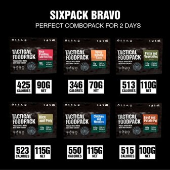 Tactical Foodpack Sixpack Bravo MRE Meal Ready-to-Eat 48-Stunden Ration