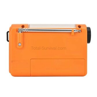 Hanrongda HRD-900 multiband world radio / emergency radio AM/FM/SW, wind-up, orange